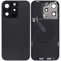 Заднє скло з магнітом MagSafe, NFC і шлейфом спалаху для iPhone 15 Pro (Used OEM Pull: Grade B) (Black Titanium)