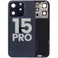 Заднє скло з магнітом MagSafe, NFC і шлейфом спалаху для iPhone 15 Pro (Used OEM Pull: Grade B) (Blue Titanium)