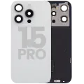 Заднє скло з магнітом MagSafe, NFC і шлейфом спалаху для iPhone 15 Pro (Used OEM Pull: Grade B) (White Titanium)