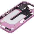 Mid-Frame Housing W/ Small Parts For iPhone 16 (US Version) (Used OEM Pull: Grade A) (Pink)