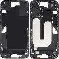 Mid-Frame Housing W/ Small Parts For iPhone 16 Plus (US Version) (Used OEM Pull: Grade A) (Black)