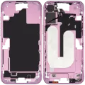 Mid-Frame Housing W/ Small Parts For iPhone 16 Plus (US Version) (Used OEM Pull: Grade A) (Pink)