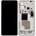 OLED Assembly With Frame For Motorola Moto Edge Plus / Edge 30 Pro (XT2201-1/4) / Edge X30 5G (XT2201-2/6 /2022) (Refurbished) (Stardust White)