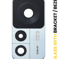 Back Camera Lens With Bracket / Bezel Fo Xiaomi 12T (2 Piece Set) (Blue)