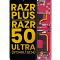 Inner OLED Assembly With Frame For Motorola Razr Plus 2024 / Razr 50 Ultra (XT2451 / 2024) / Razr Plus 2025 (XT2557) (Refurbished) (Hot Pink)