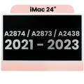 Complete LCD Display Assembly For iMac 24" A2874 / A2873 (2023) / A2438 / A2439 (2021) (LG204A-215 LM235UH1 SDD1) (Used OEM Pull: Grade A) （Small Camera hole）(Pink)