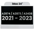 Complete LCD Display Assembly For iMac 24" A2874 / A2873 (2023) / A2438 / A2439 (2021) (LG204A-215 LM235UH1 SDD1) (Used OEM Pull: Grade A) （Small Camera hole）(Silver)