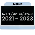 Complete LCD Display Assembly For iMac 24" A2874 / A2873 (2023) / A2438 / A2439 (2021) (LG204A-215 LM235UH1 SDD1) (Used OEM Pull: Grade A) （Small Camera hole）(Blue)