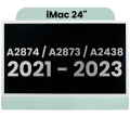 Complete LCD Display Assembly For iMac 24" A2874 / A2873 (2023) / A2438 / A2439 (2021) (LG204A-215 LM235UH1 SDD1) (Used OEM Pull: Grade A) （Small Camera hole）(Green)