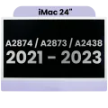 Complete LCD Display Assembly For iMac 24" A2874 / A2873 (2023) / A2438 / A2439 (2021) (LG204A-215 LM235UH1 SDD1) (Used OEM Pull: Grade A) （Small Camera hole）(Purple)