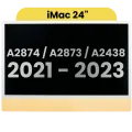 Complete LCD Display Assembly For iMac 24" A2874 / A2873 (2023) / A2438 / A2439 (2021) (LG204A-215 LM235UH1 SDD1) (Used OEM Pull: Grade A)（Small Camera hole）(Yellow)