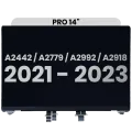 Дисплейний модуль LCD для MacBook Pro 14" (A2442 / Late 2021) / (A2779 / Late 2023 ) / (A2992 / Late 2023) / (A2918 / Late 2023) (з передвстановленим кабелем датчика кута кришки) (Used OEM Pull: Grade A) (сріблястий)