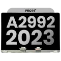 Complete LCD Display Assembly For MacBook Pro 14" A2992 (2023) (Pre-installed Lid Angle Sensor cable) (Used OEM Pull: Grade A) (Space Black)
