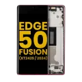 OLED Assembly With Frame For Motorola Moto Edge 50 Fusion 5G (XT2429 / 2024) (Refurbished) (Hot Pink)