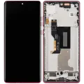 OLED Assembly With Frame For Motorola Moto Edge 50 Fusion 5G (XT2429 / 2024) (Refurbished) (Hot Pink)