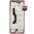 OLED Assembly With Frame For Motorola Moto G85 (XT2427-3 / 2024) (Refurbished) (Magenta)