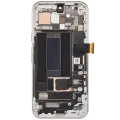 OLED Assembly With Frame (With Fingerprint Sensor) For Google Pixel 8A (Refurbished) (Porcelain)