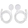Google USB-C Magnetic Watch Charging Cable for Pixel Watch Series 2, Series 3 (1m / 3 ft) (OEM Grade A, Bulk Packaging) (White)