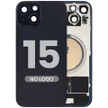 Back Glass w/ MagSafe Magnet For iPhone 15 (No Logo) (Aftermarket) (Black)