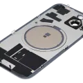Back Glass w/ MagSafe Magnet For iPhone 15 (No Logo) (Aftermarket) (Blue)