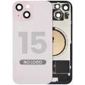 Back Glass w/ MagSafe Magnet For iPhone 15 (No Logo) (Aftermarket) (Pink)