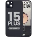Back Glass w/ MagSafe Magnet For iPhone 15 Plus (No Logo) (Aftermarket) (Black)
