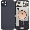 Back Glass w/ MagSafe Magnet For iPhone 15 Plus (No Logo) (Aftermarket) (Black)
