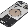 Back Glass w/ MagSafe Magnet For iPhone 15 Plus (No Logo) (Aftermarket) (Black)