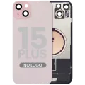 Back Glass w/ MagSafe Magnet For iPhone 15 Plus (No Logo) (Aftermarket) (Pink)