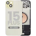Back Glass w/ MagSafe Magnet For iPhone 15 Plus (No Logo) (Aftermarket) (Yellow)