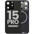 Back Glass w/ MagSafe Magnet For iPhone 15 Pro (No Logo) (Aftermarket) (Black Titanium)