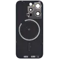 Back Glass w/ MagSafe Magnet For iPhone 15 Pro (No Logo) (Aftermarket) (Black Titanium)