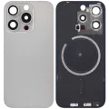 Back Glass w/ MagSafe Magnet For iPhone 15 Pro (No Logo) (Aftermarket) (Natural Titanium)