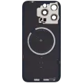 Back Glass w/ MagSafe Magnet For iPhone 15 Pro Max (No Logo) (Aftermarket) (Black Titanium)