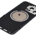 Back Glass w/ MagSafe Magnet For iPhone 15 Pro Max (No Logo) (Aftermarket) (Black Titanium)