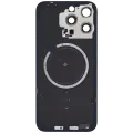 Back Glass w/ MagSafe Magnet For iPhone 15 Pro Max (No Logo) (Aftermarket) (Blue Titanium)