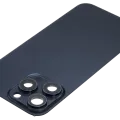 Back Glass w/ MagSafe Magnet For iPhone 15 Pro Max (No Logo) (Aftermarket) (Blue Titanium)
