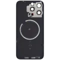 Back Glass w/ MagSafe Magnet For iPhone 15 Pro Max (No Logo) (Aftermarket) (Natural Titanium)