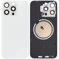 Back Glass w/ MagSafe Magnet For iPhone 15 Pro Max (No Logo) (Aftermarket) (White Titanium)