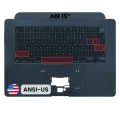 Top Case with Keyboard (ANSI US) For MacBook Air 15" A3448 (2026) (Genuine OEM) (Midnight)