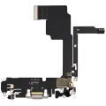 Charging Port Flex Cable For iPhone 15 Pro (Used OEM Pull) (White Titanium)