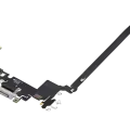 Charging Port Flex Cable For iPhone 17 Pro Max (Used OEM Pull) (US Version) (Silver)