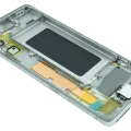 OLED Assembly With Frame for Samsung Galaxy S10 (Service Pack) (Prism Silver)