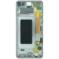 OLED Assembly With Frame for Samsung Galaxy S10 (Service Pack) (Prism Silver)