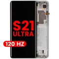 OLED Assembly With Frame For Samsung Galaxy S21 Ultra 5G (Aftermarket Plus) (120Hz) (Phantom Silver)