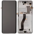 OLED Assembly With Frame For Samsung Galaxy S21 Ultra 5G (Aftermarket Plus) (120Hz) (Phantom Silver)