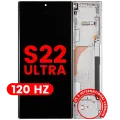 Дисплейний модуль (OLED) з рамкою для Samsung Galaxy S22 Ultra 5G (US & International Version) (Aftermarket Plus) (120Hz) (Phantom White)