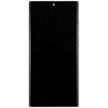 Дисплейний модуль (OLED) з рамкою для Samsung Galaxy S22 Ultra 5G (US & International Version) (Aftermarket Plus) (120Hz) (Phantom White)