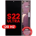 OLED Assembly With Frame For Samsung Galaxy S22 Ultra 5G (US & International Version) (Aftermarket Plus) (120Hz) (Burgundy)