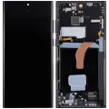 OLED Assembly With Frame For Samsung Galaxy S22 Ultra 5G (US & International Version) (Aftermarket Plus) (120Hz) (Graphite / Sky Blue / Red)